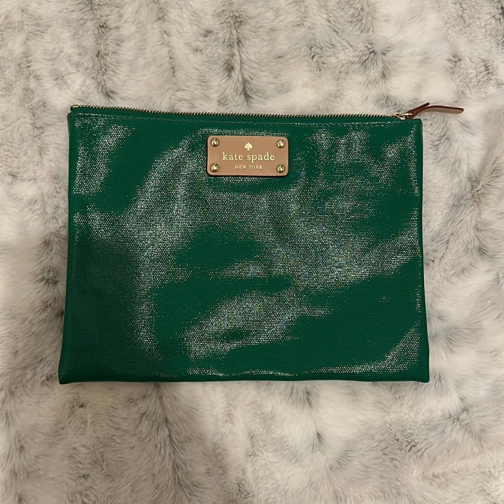 Emerald green Kate Spade clutch
